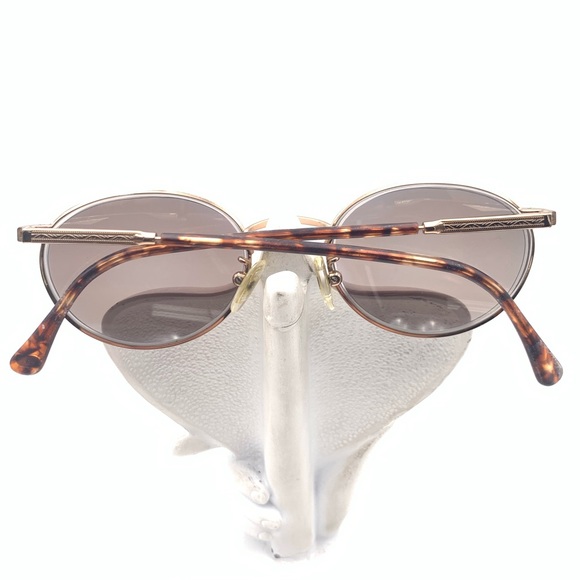 Vintage Fratelli Lozza Gold Oval Sunglasses Frames - Picture 4 of 4